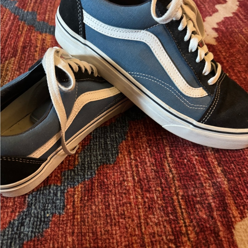 Vans Men's Black and Blue Sneakers